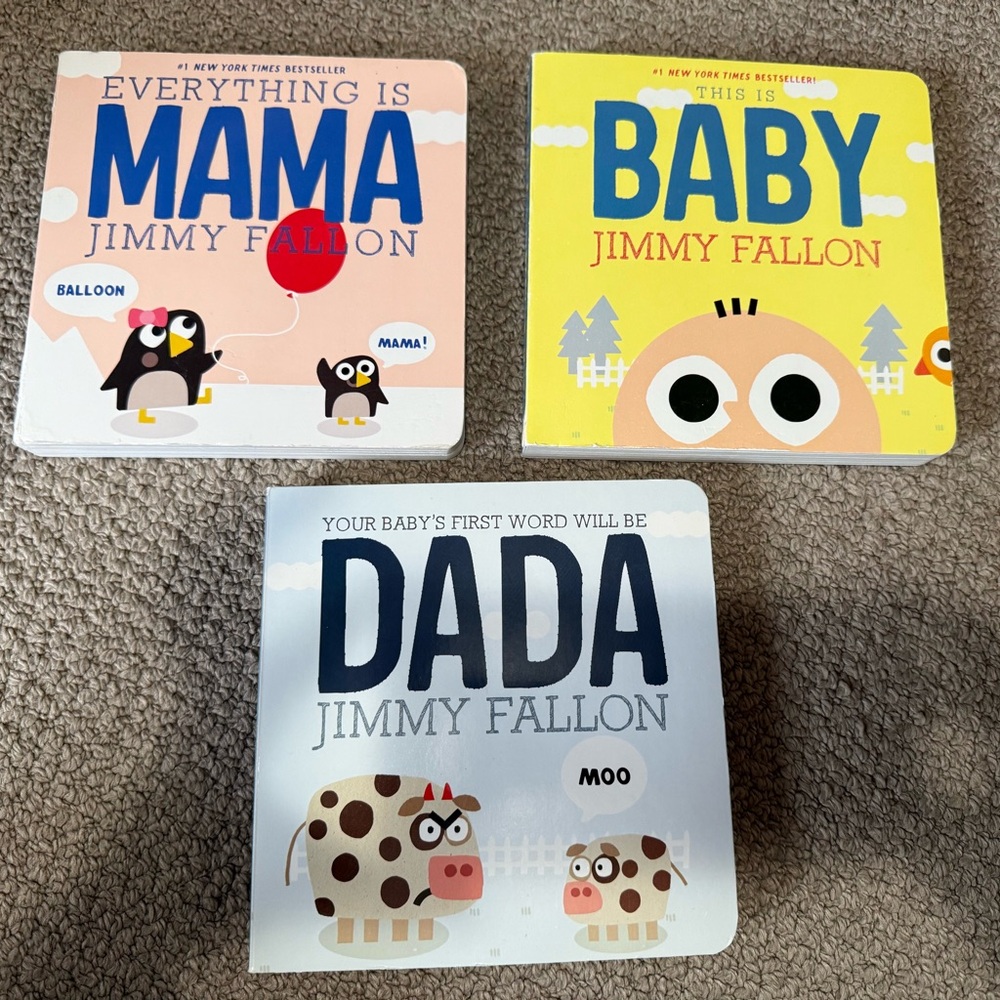 Jimmy Fallon Board Book Set - Everything is Mama, This is Baby, Dada